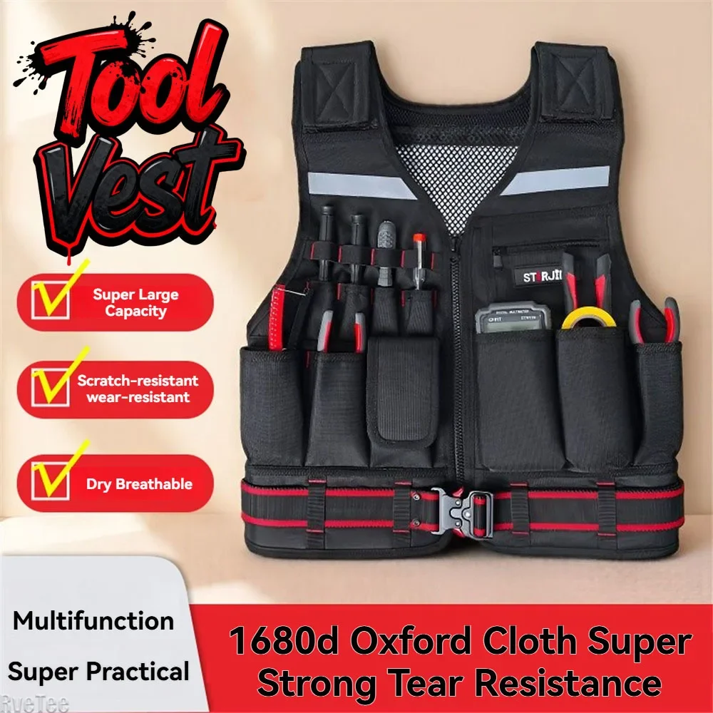 starjiff-breathable-1680d-multi-pocket-tool-vest-with-belt-for-electrician-tools-organizer-man-gift