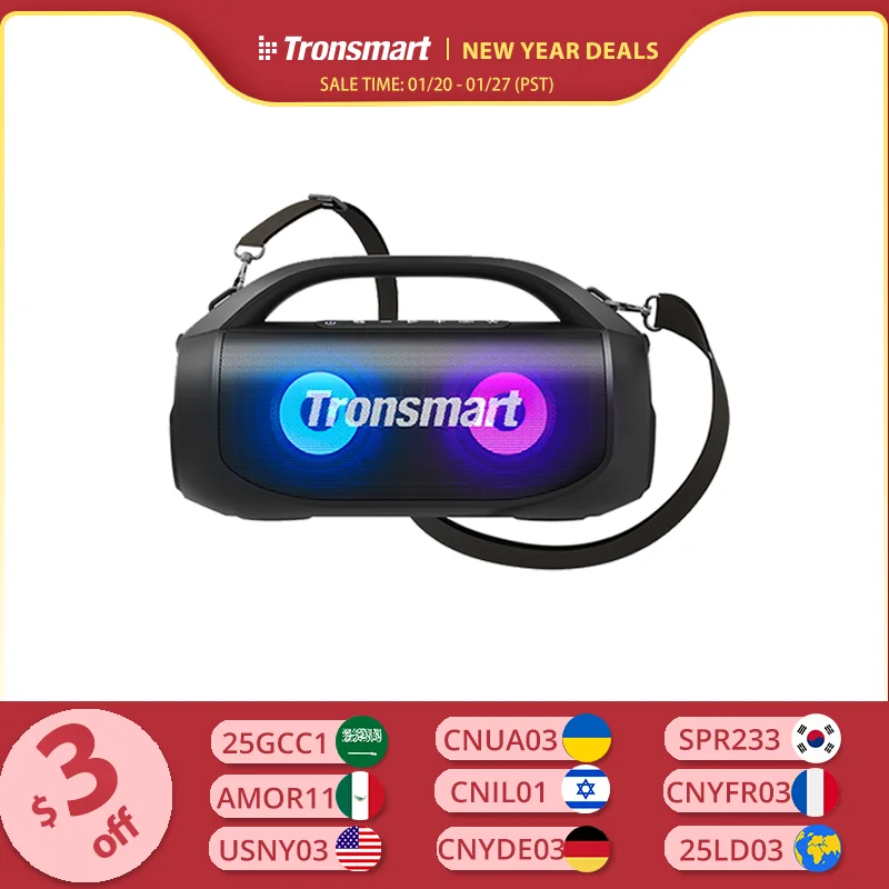 Tronsmart Bang SE Speaker Powerful Portable Speaker with Bluetooth 5.3, Portable Handle, 24-Hour Playtime, for Party, Camping