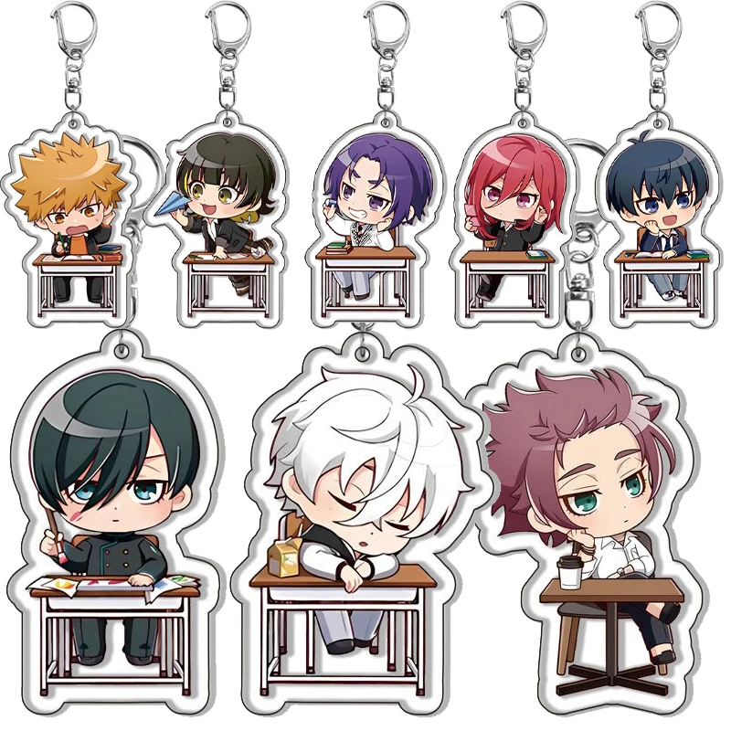 

Синий замок из мультфильма, персонажи аниме, акриловый брелок, украшения для девочек, кавайная фигурка, очаровательный рюкзак, аксессуары, брелок, подарки, игрушки