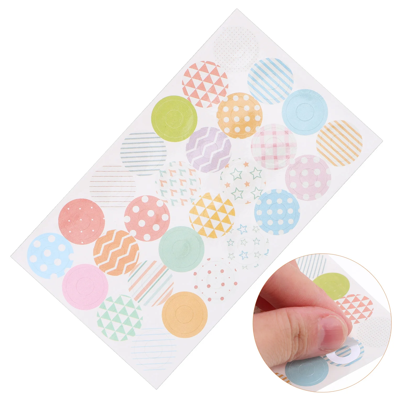 20 Sheets Aldult Binder Hole Protector Office Plant Labels Stickers Reinforcers Paper