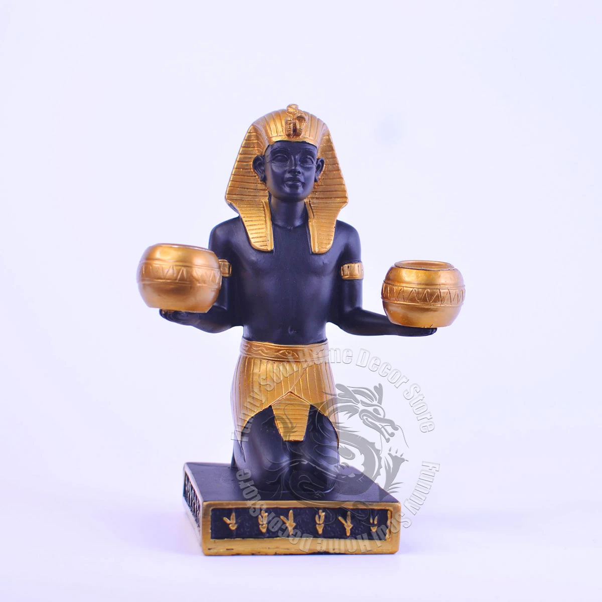 

The Egyptian Pharaoh Eagle Double Candlestick Fashionable home products candlestick ornaments decorations resin handicraft