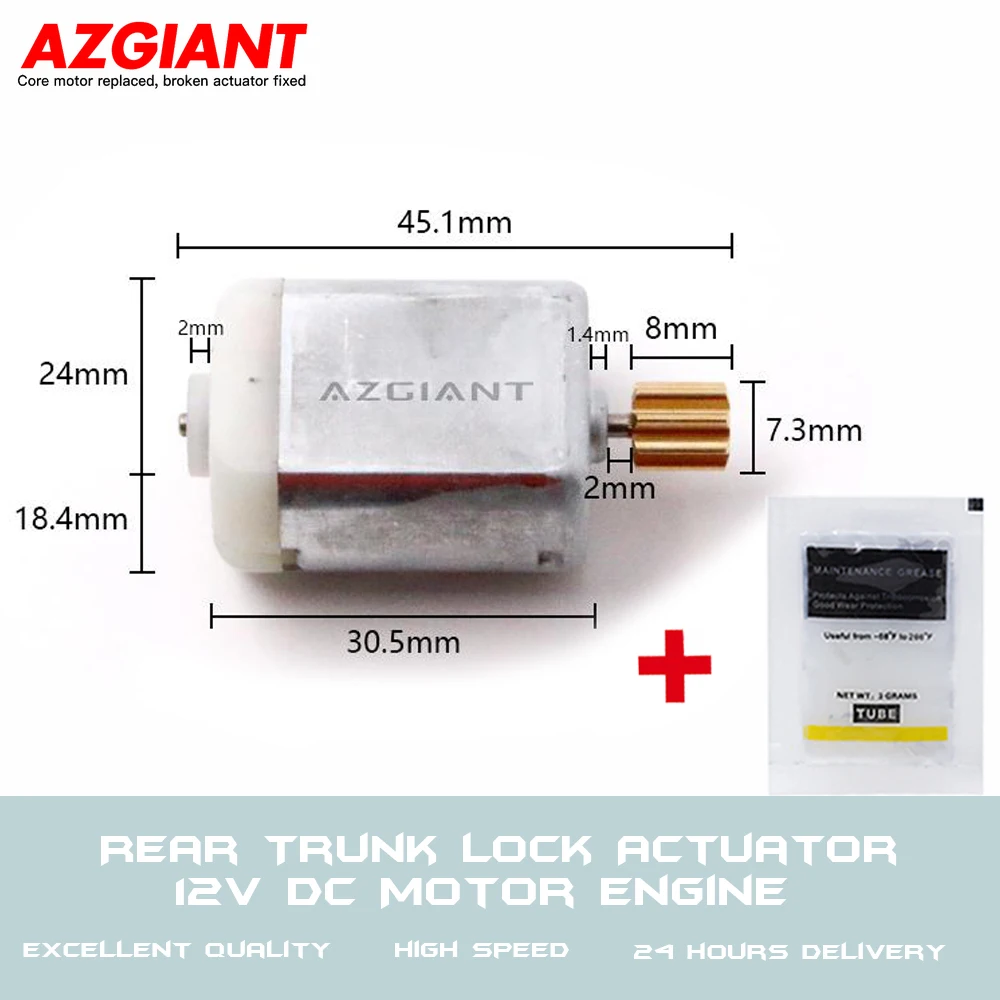 AZGIANT 12V DC Motor Engine Rear Trunk Lock Actuator Repair and Replacement For Fiat 500L 500 2009-2017