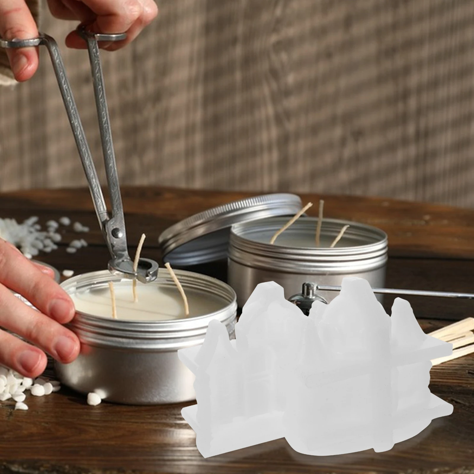 

2 Pcs Scented Mold Castle Molds for DIY Crafts Making Building Aromatherapy Wax Silicone Supplies