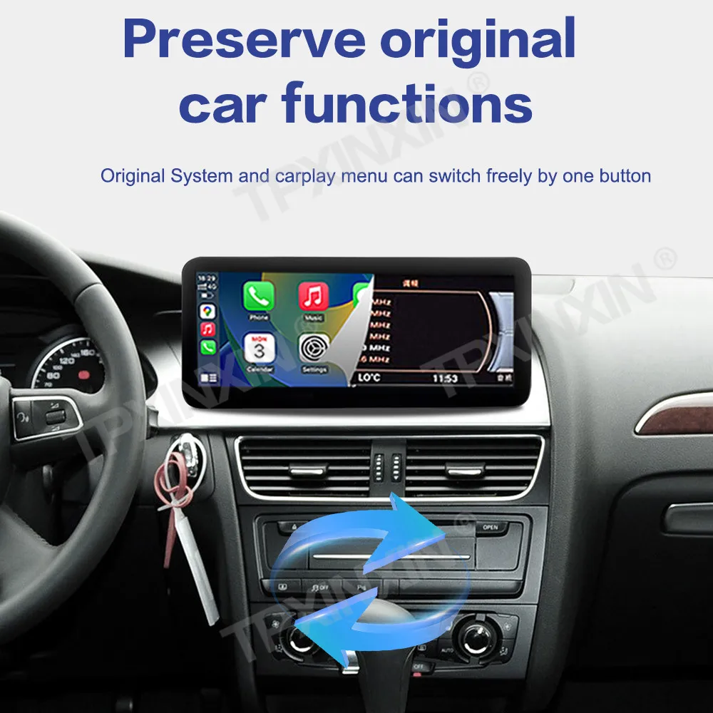 Wireless CarPlay Android Auto HiCar For Audi A4L A5 2009 2010 2011 2012 2013 2014 2015 2016 Upgrade The Original Car Mirror Link
