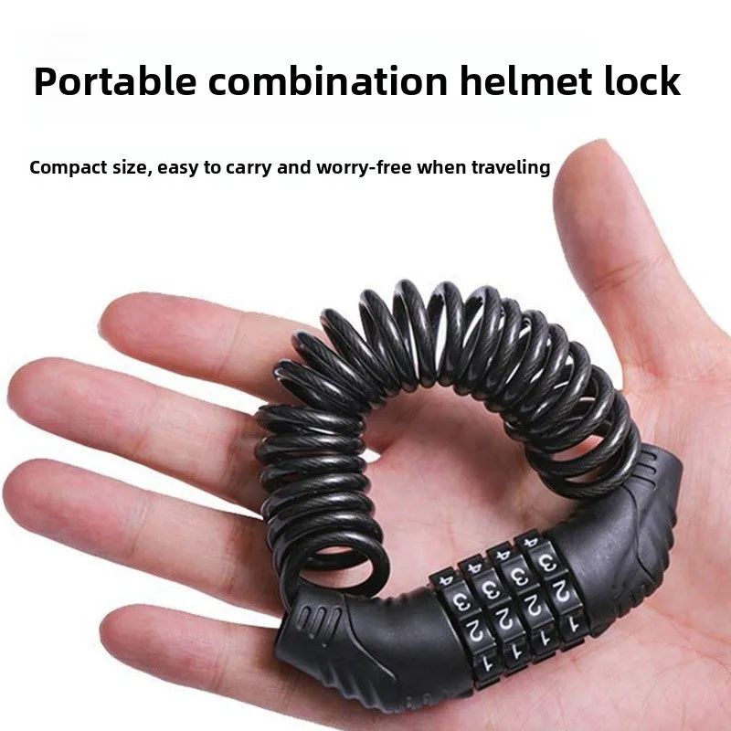 1 PC Universal Motorcycle Electric Cars Security Helmet Password Wire Lock Portable Anti-theft Mtb Road Bike Bicycle Locks