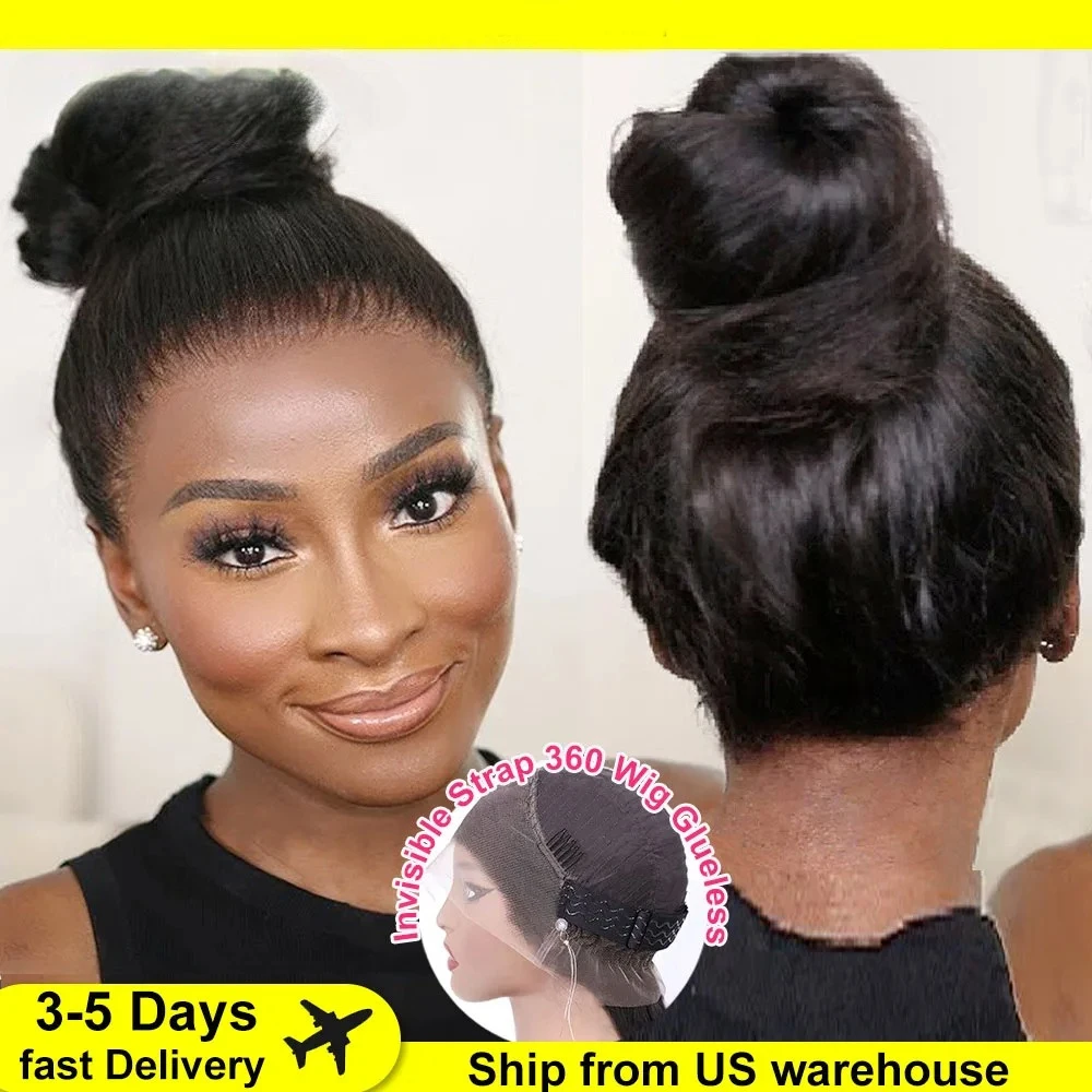 360 Full Lace Wig Human Hair Pre plucked HD Lace Wig 34 inch 13x6 Human Hair Wigs Bone Straight Lace Frontal Wig For Women