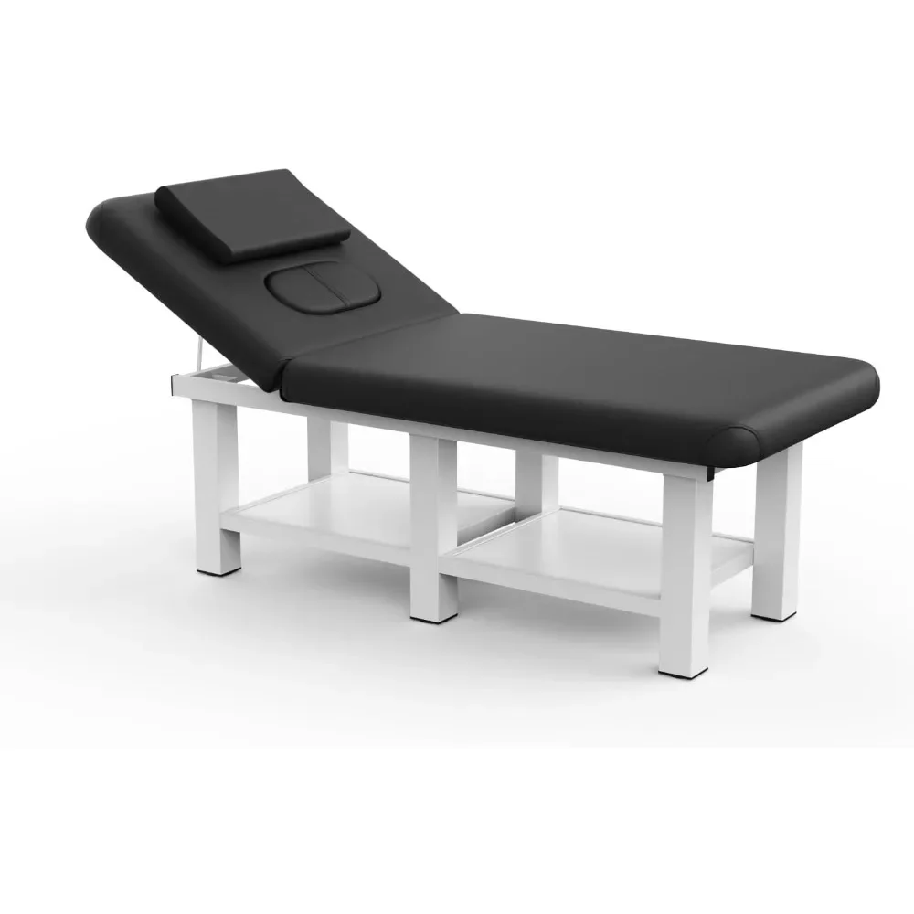 

Massage Table, Metal Frame PU Leather Physical Therapy Table Spa Lash Bed Professional Equipment Facial Bed MQAM