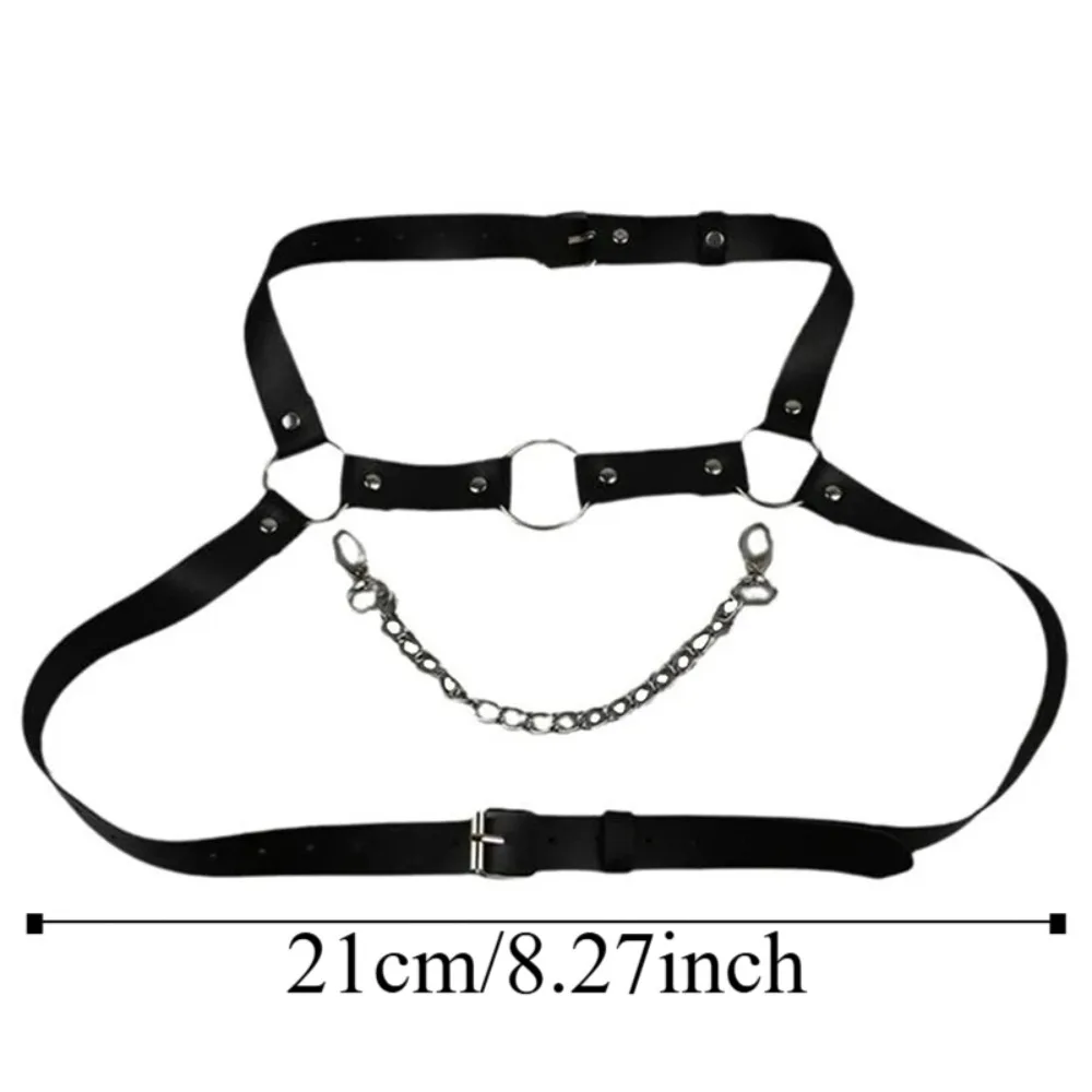 قابل للتعديل الجسم مشد الأشرطة فاسق بولي Leather الجلود تسخير حزام خصر تشكيل الصدر القوطي الملابس الداخلية تسخير مشد الحمالات