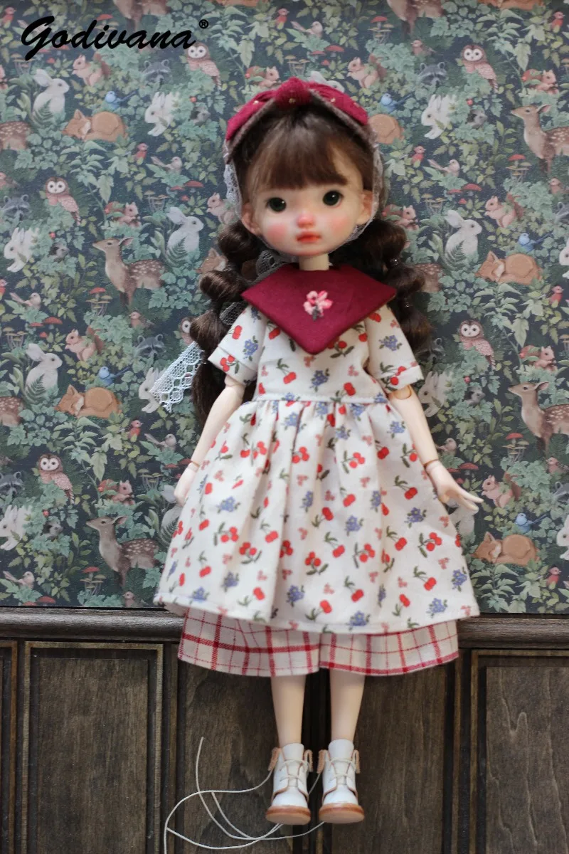vestiti-per-bambole-blythe-ob24-ob22-abito-vintage-con-stampa-floreale-a-ciliegie-colletto-ricamato-copricapo-in-pizzo-abbigliamento-per-bambole-in-stile-country