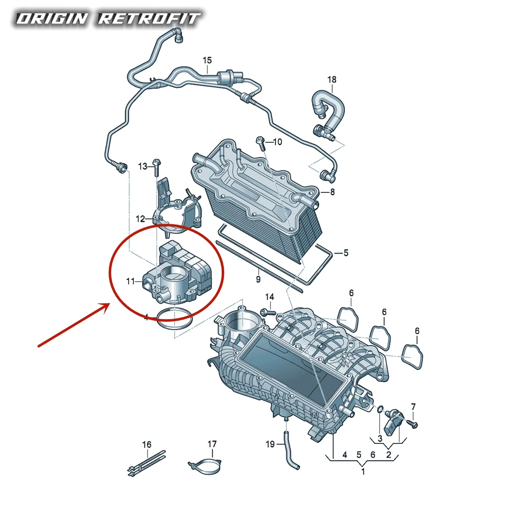 04C 133 062 C 04C133062C Petrol Throttle Body Unit for Caddy Golf POLO T-Corss T-Roc Touran Audi A1 A3 Q2 Octavia Leon