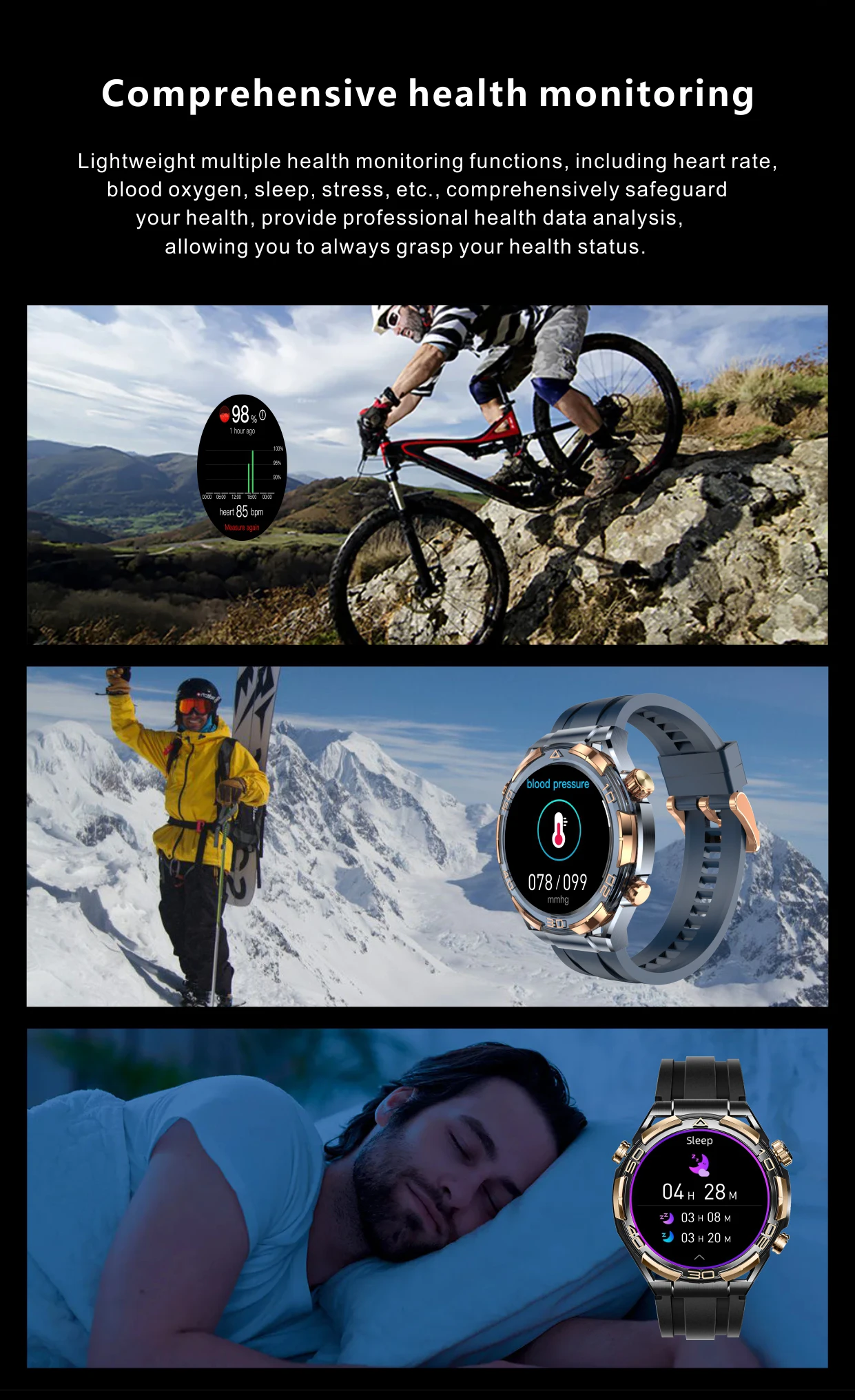 Wi8Pro Smartwatch بلوتوث مكالمة IP68 صوت مساعد تحديد المواقع NFC GPS مراقبة التمارين الصحية Whatsapp الساعات الذكية للرجال #6