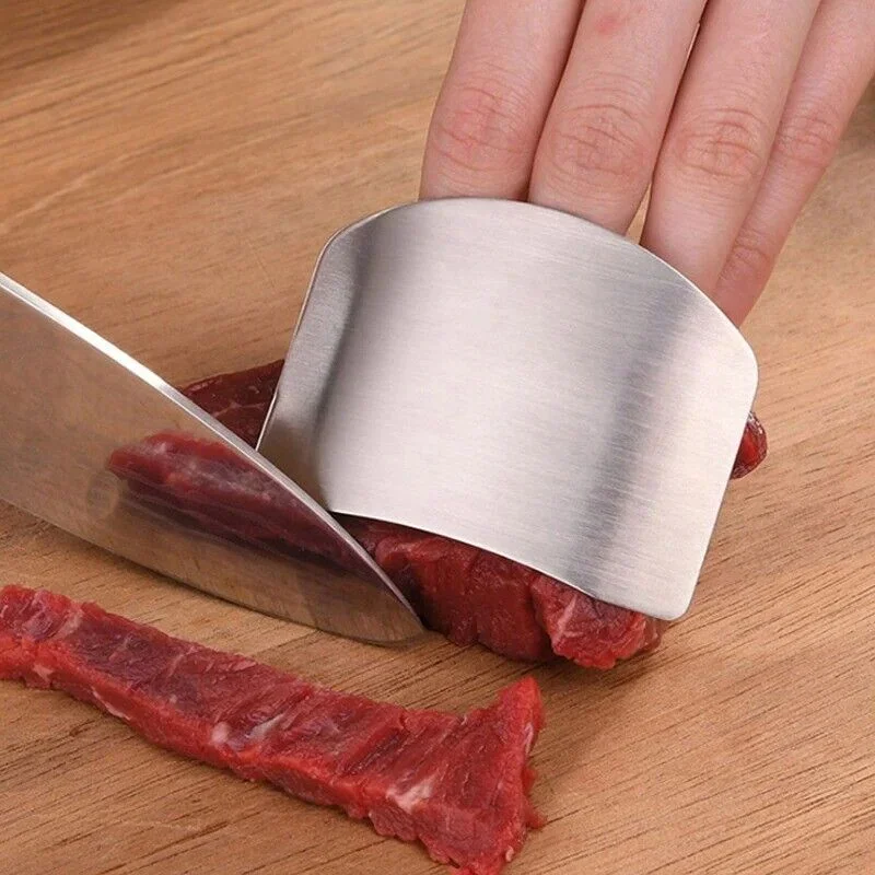 Finger Hand Cut Protector Guard Chop Stainless Steel Guard Slice Shield