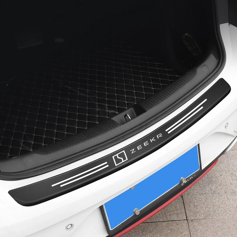 5Pcs Car Carbon Fiber Stickers Door Sill Anti Scratch Protector Decorative Decals Auto Accessories For Zeekr 001 009 007 Zeekr X