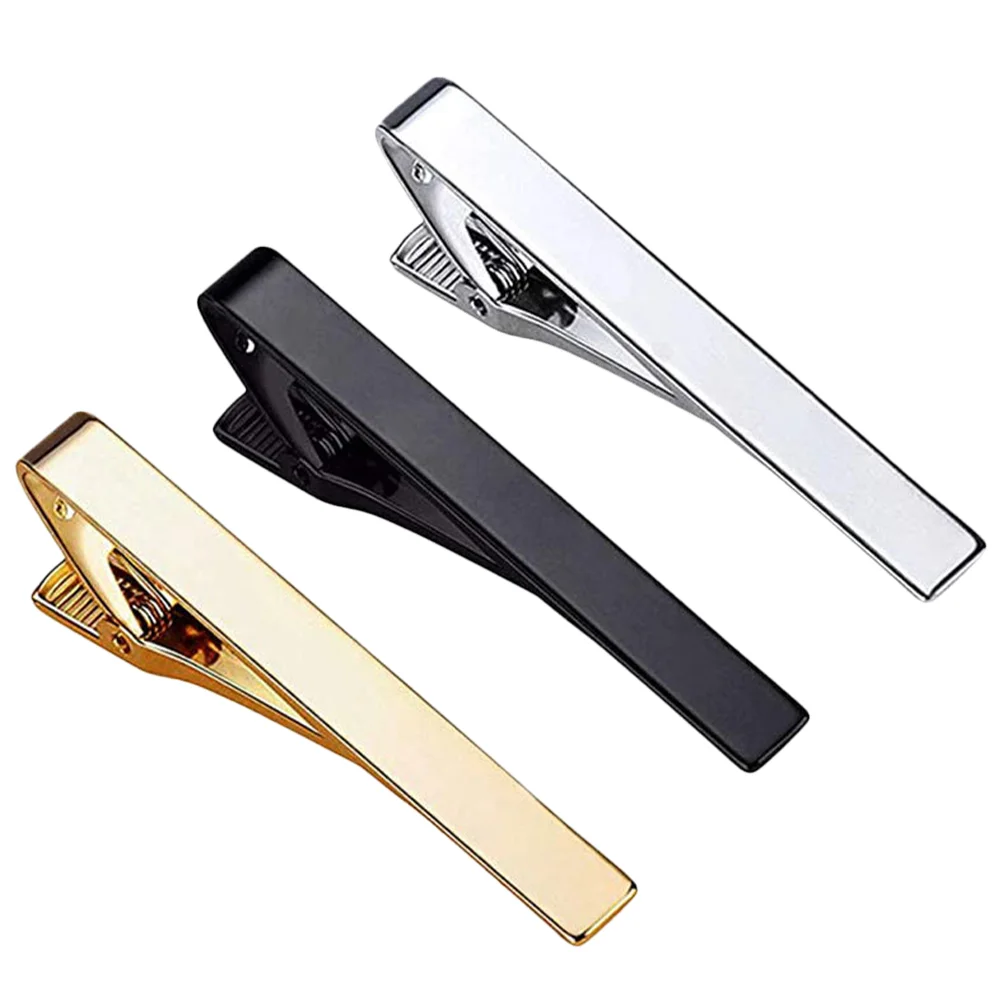 

3Pcs Men Tie Clips Wedding Business Tie Bar Clip for Regular Ties Necktie tie clip for men business suit tie clip