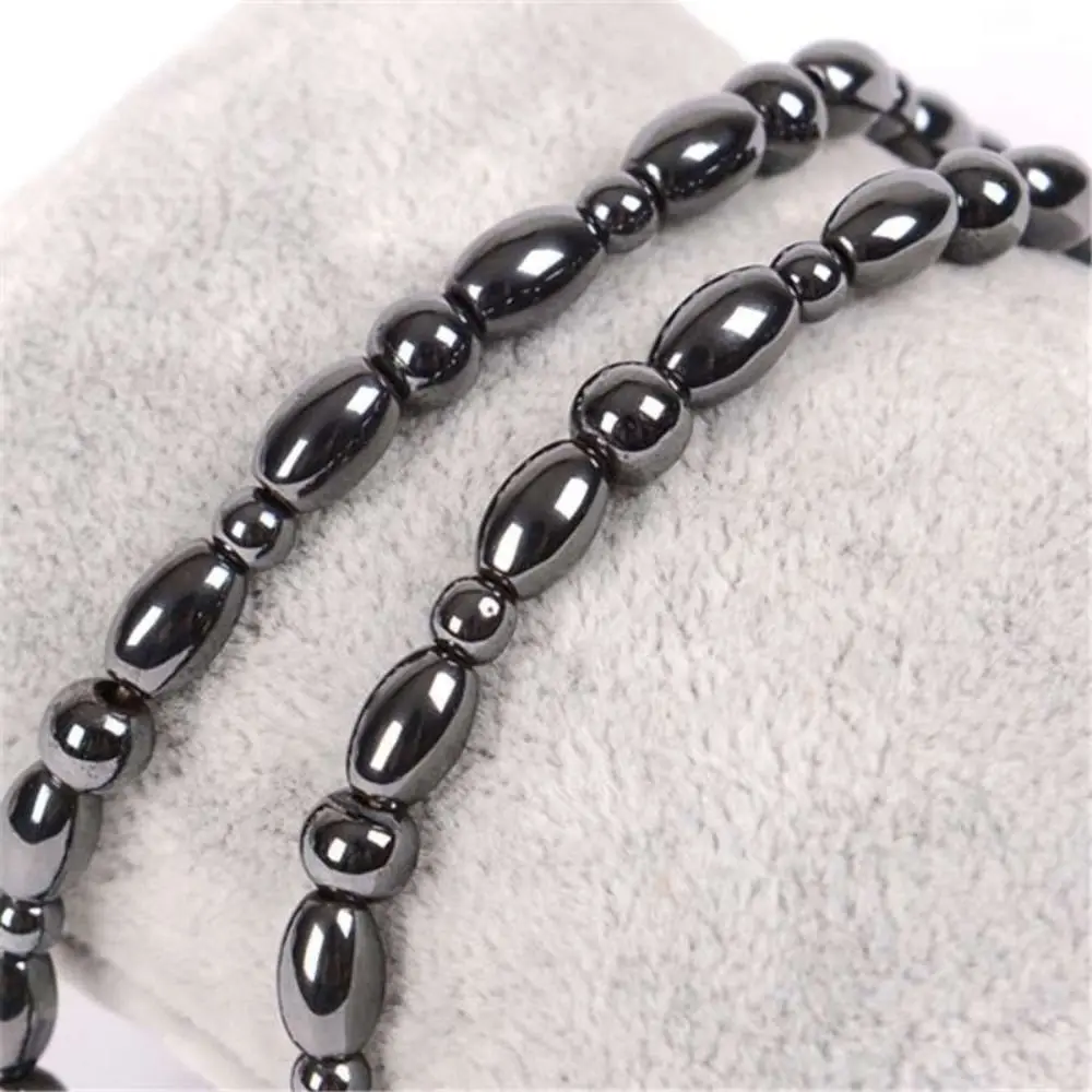 Magnetic Magnetic Beaded Bracelet Stretch Beaded Design Magnetic Therapy Bracelet Black Gallstone Obsidian Stone