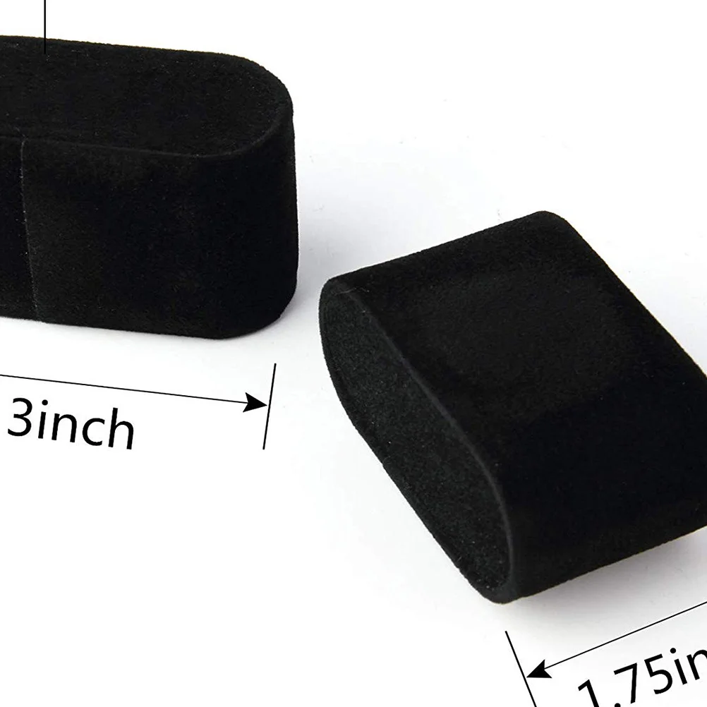 10 قطعة مجوهرات فلنلت سوداء عرض سلسلة وسادة حامل ل الإسورة عرض موقف سوار الإسورة سلسلة حامل مُنظِم #5