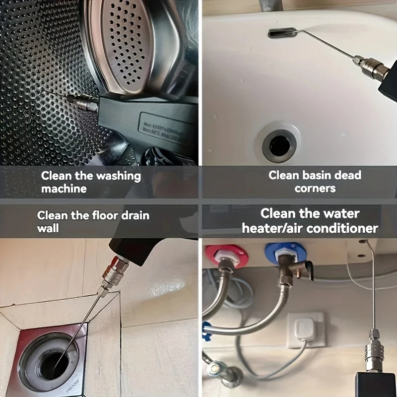 

Slim High-Pressure Cleaning Nozzle 1/4" Quick-Connect -Needle Tip for AC Coil & Car Washer Tank Deep Cleaning,Multi-Purpose Tool