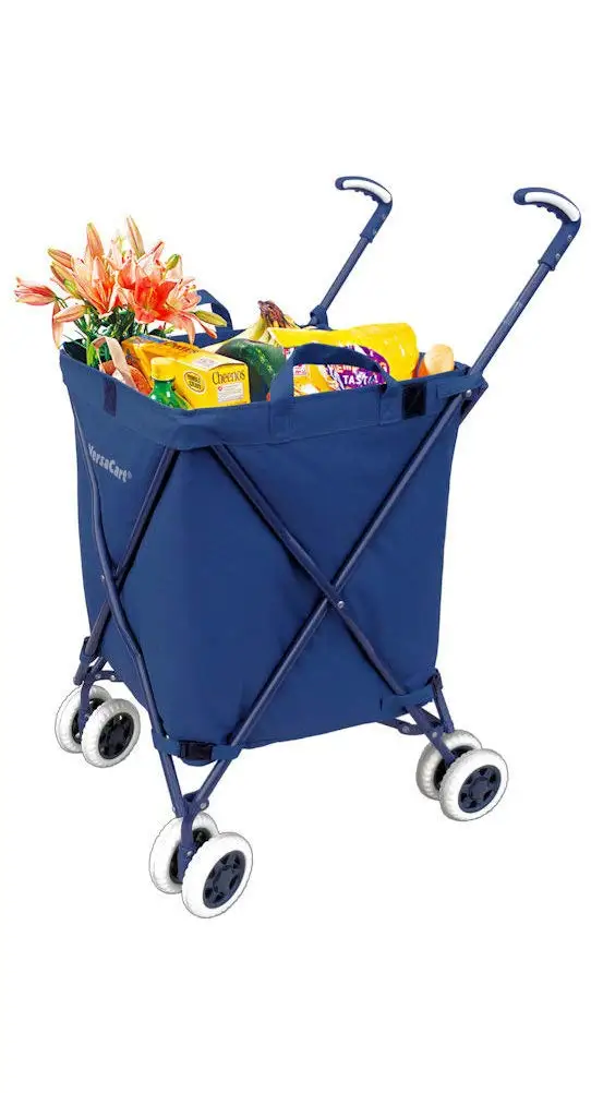 Transit -The Original Patented Folding Shopping and Utility Cart, Water-Resistant Heavy-Duty Canvas with Cover,Customized