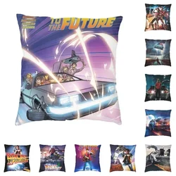 Back To The Future Square Pillow Cover Home Decor American Comedy Films Cushion Cover Throw Pillow for Car Double-sided Printing