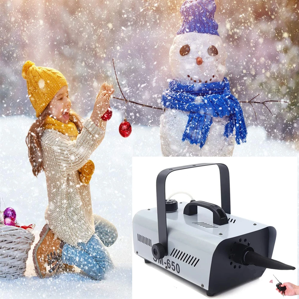 

Snow Machine Wireless Remote Control Snow Maker Snowflake Maker For DJ Parties, Wedding, Holidays, Parties; Snowflake machine