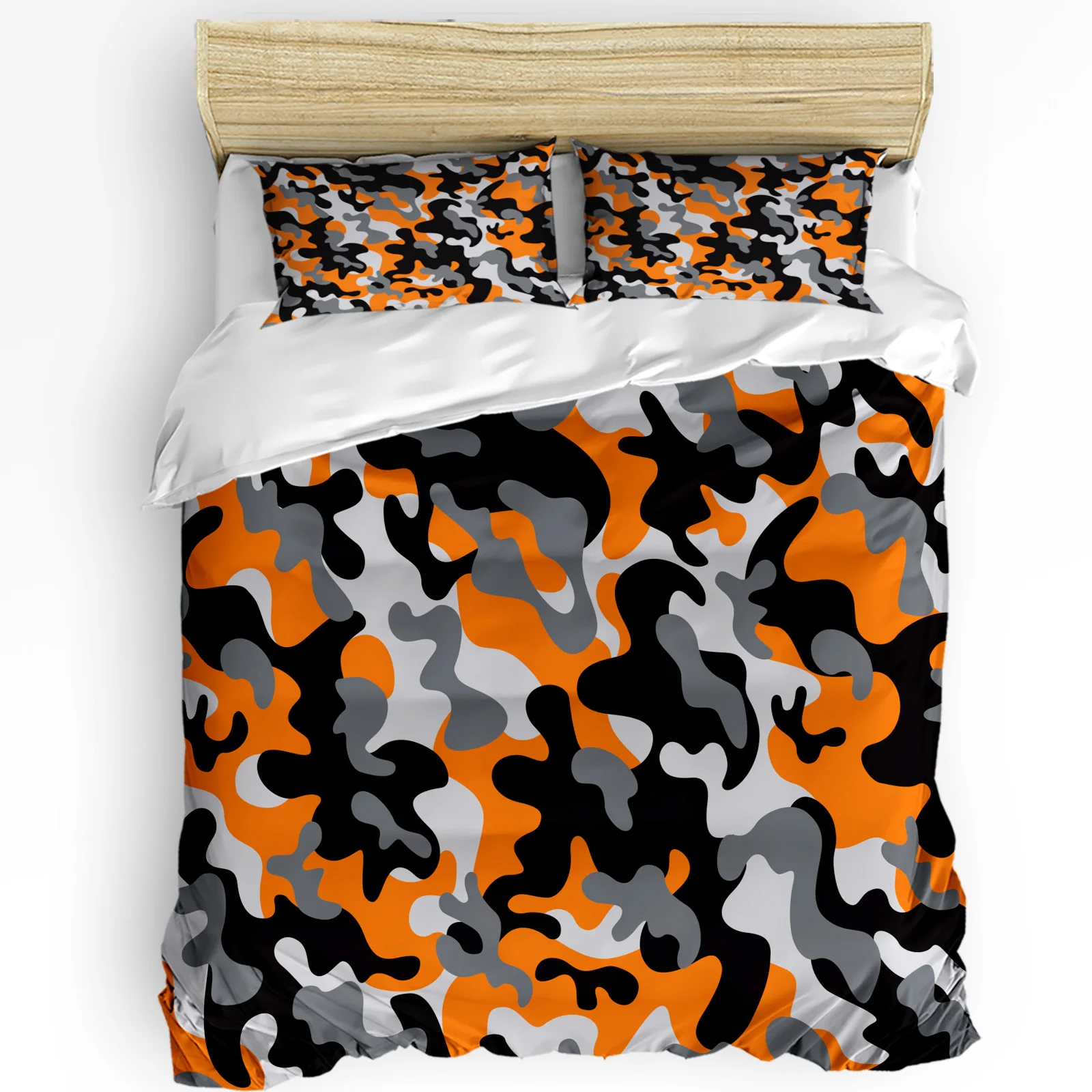 

Orange Bedding Set For Bedroom Bed Home Royal Antique Motifs With Vintage Traditional Duvet Cover Quilt Cover And Pillowcase