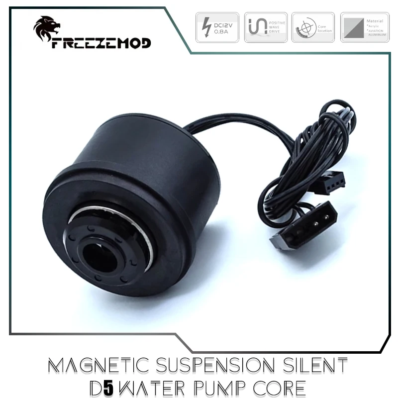 

FREEZEMOD Magnetic Suspension Silent D5 Water Pump Core For Computer Water Cooling PWM Speed Control Domestic1100L/H,PU-PWM5B18W
