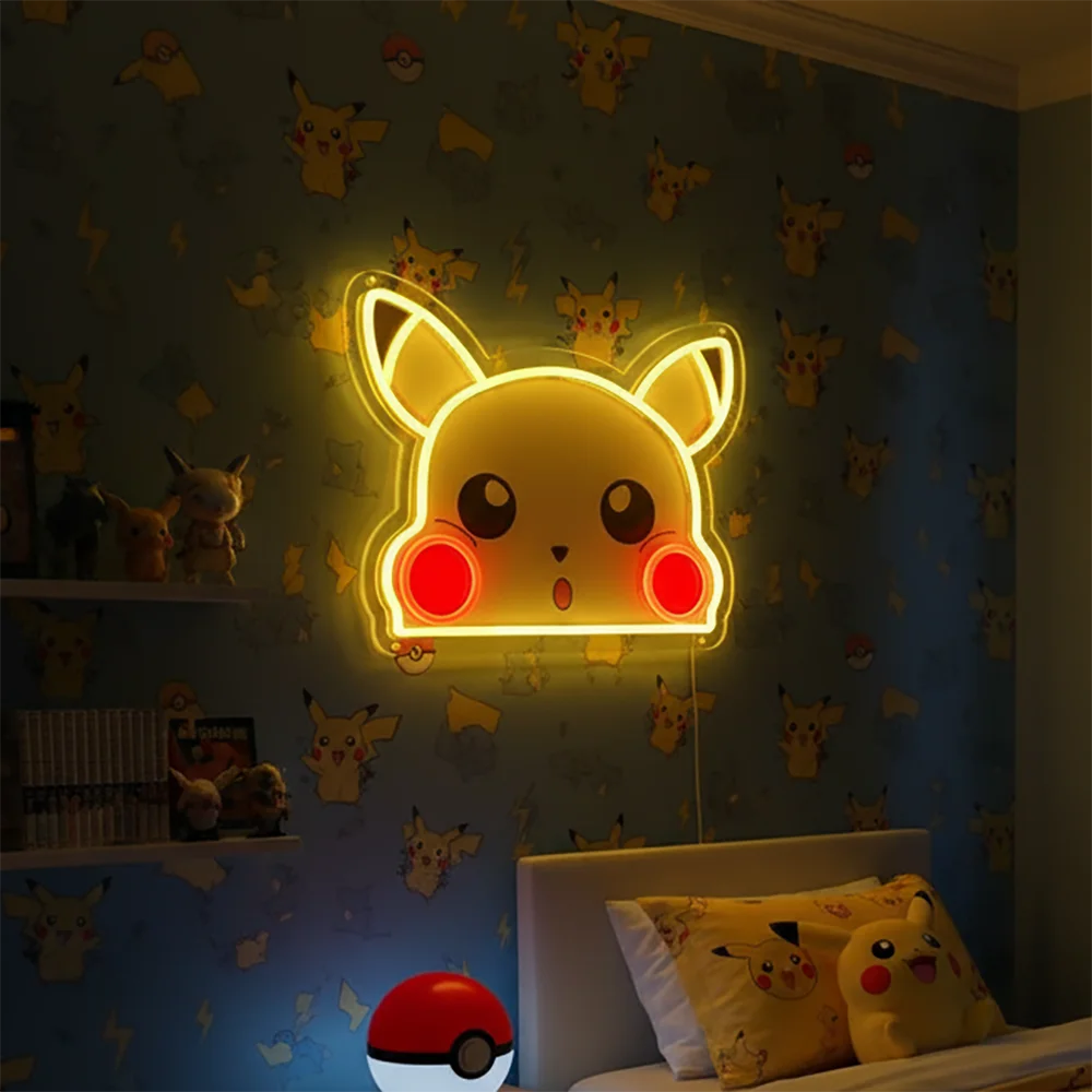 

Custom Anime Pokemon Acrylic Neon LED Light One Piece Artwork for Home Festival Decor Party Bar Hotel Salon Shop,Etc.