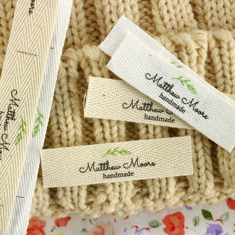 

Handmade Labels for Clothes, Twill Ribbon, Logo Labels, Sew Accessories, Custom Fabric Label, Xw3507, 15*60mm