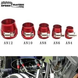 Fuel Line Hose Finisher AN4/AN6/AN8/AN10/AN12 Clamp Finisher Aluminum Car Modification Accessories