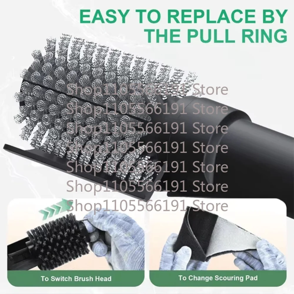 Cross-border explosion Electric barbecue brush led light Rotary cleaning brush Outdoor camping barbecue grill cleaning tool