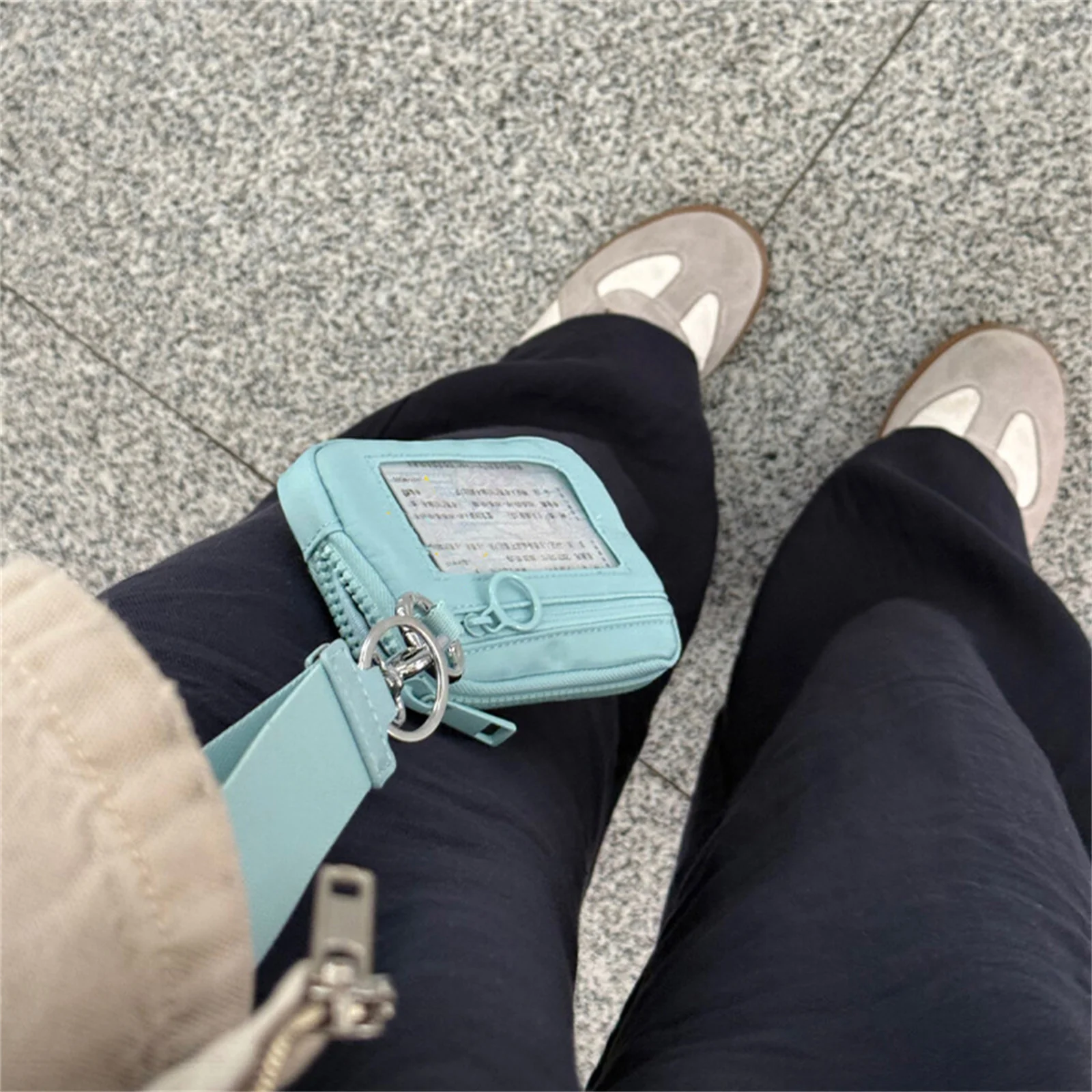 Повседневная синяя сумка на запястье для женщин, спортивный кошелек для бега, легкий чехол для телефона, ключей, денег, для ежедневного использования на открытом воздухе