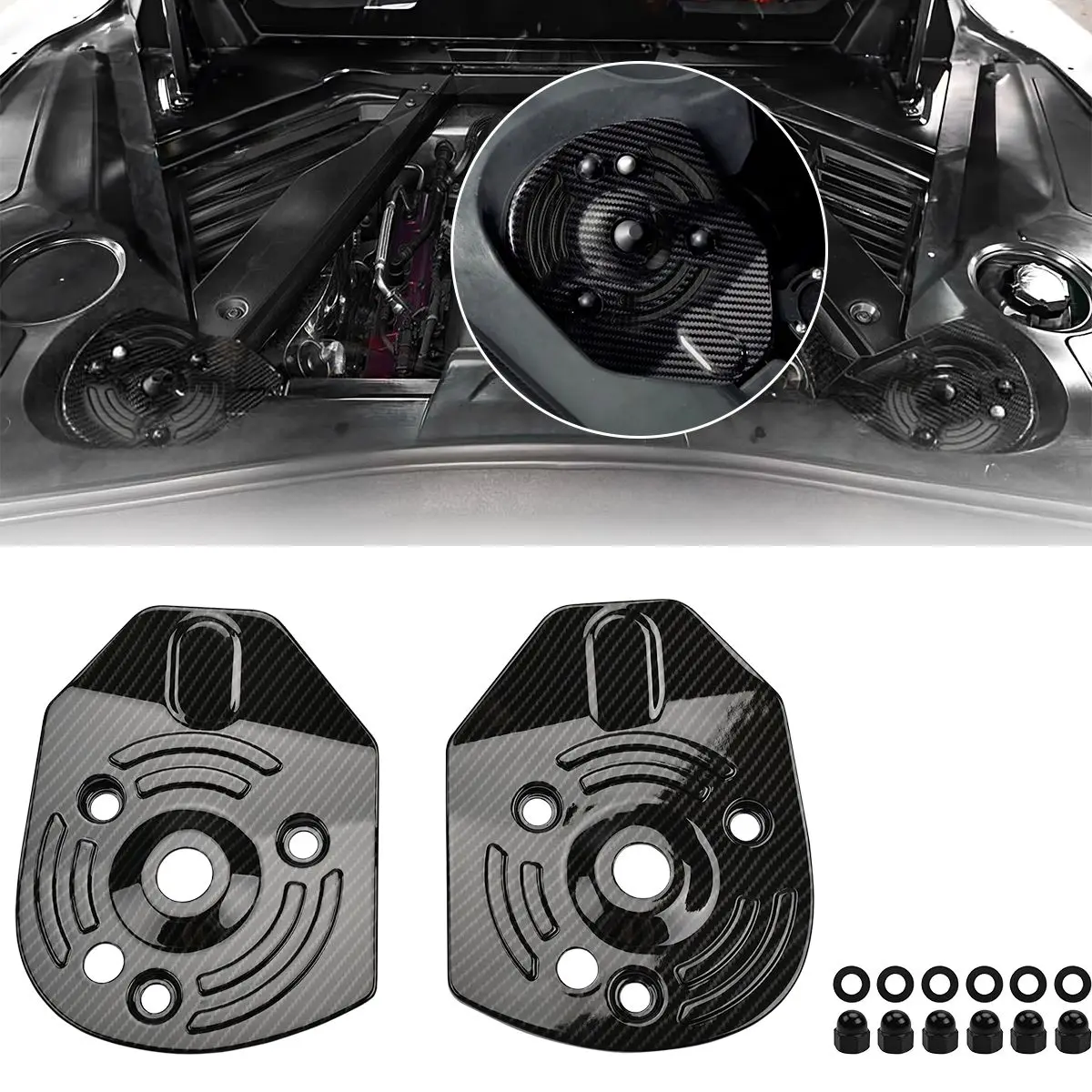 

Автомобильный капот, задняя стойка, противоударная башня, защитная панель Mag Ride, накладка для Corvette C8 2020 2021 2022 2023, углеродное волокно