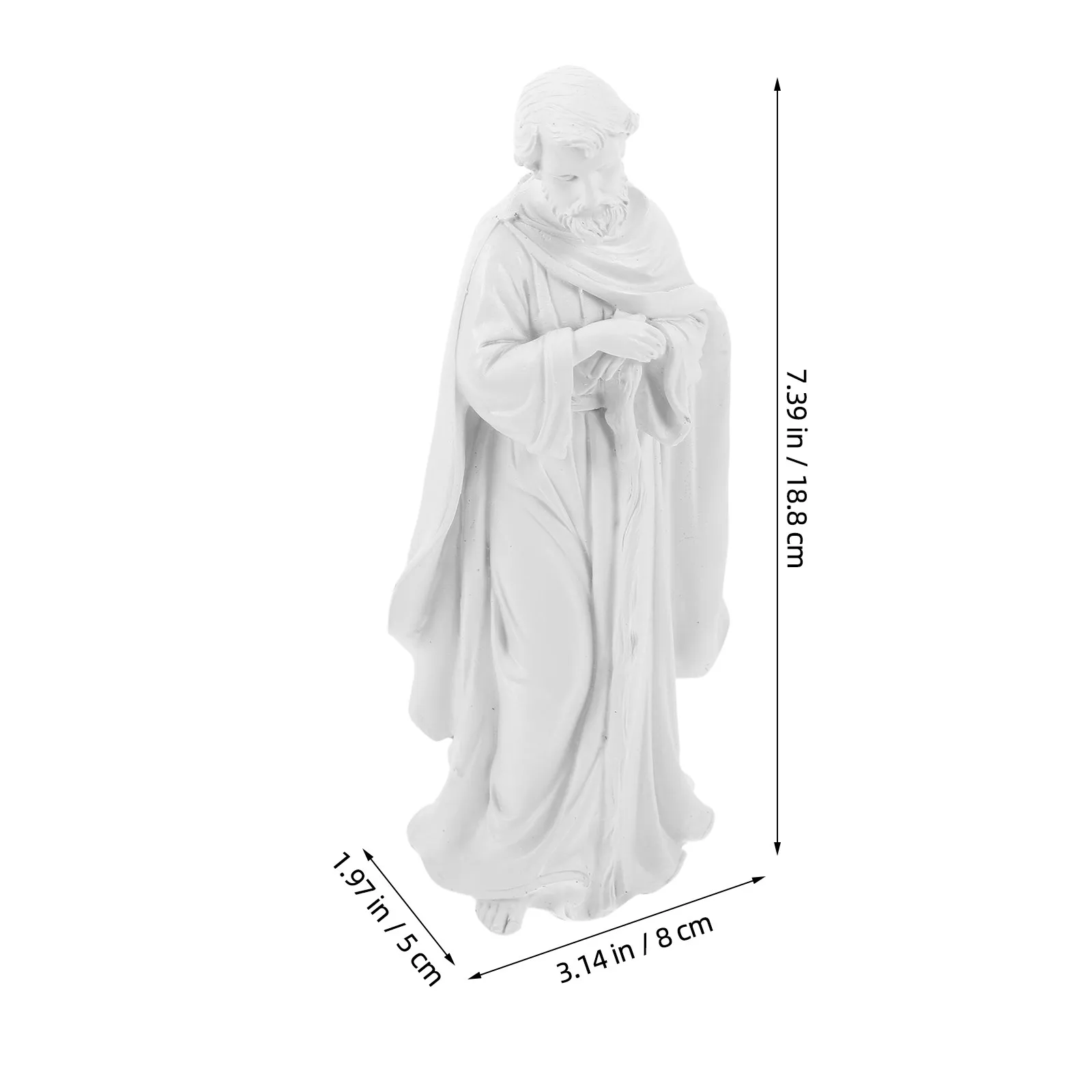 Resin Sculpture Hand Painted European Art Catholic Saint Figure for Religious Home Decor Christmas Nativity Display