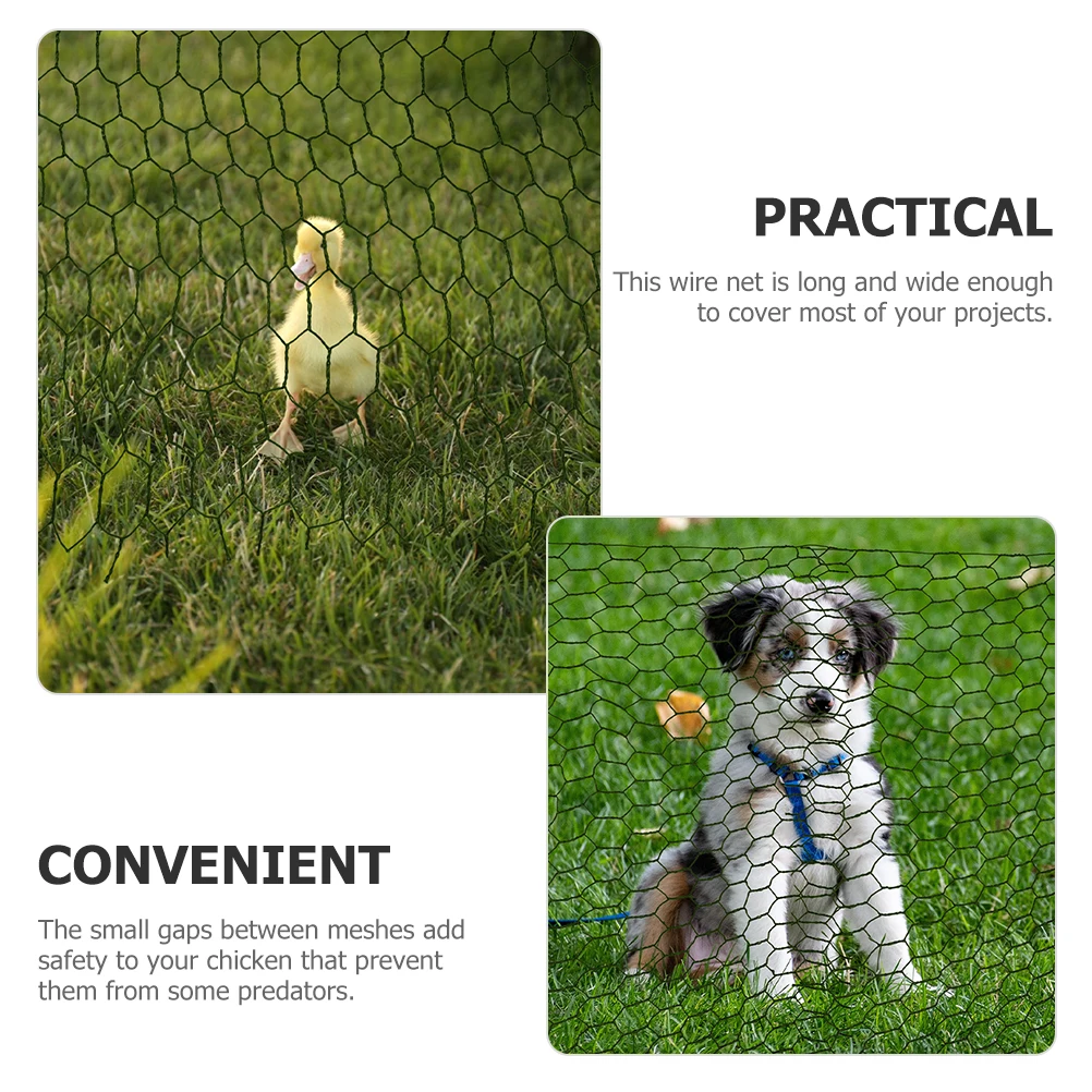 

Green Coated Chicken Cage Net 40x400cm Hexagonal Wire Mesh Fencing Garden Bed Poultry Breeding Metal Grid Outdoor Project