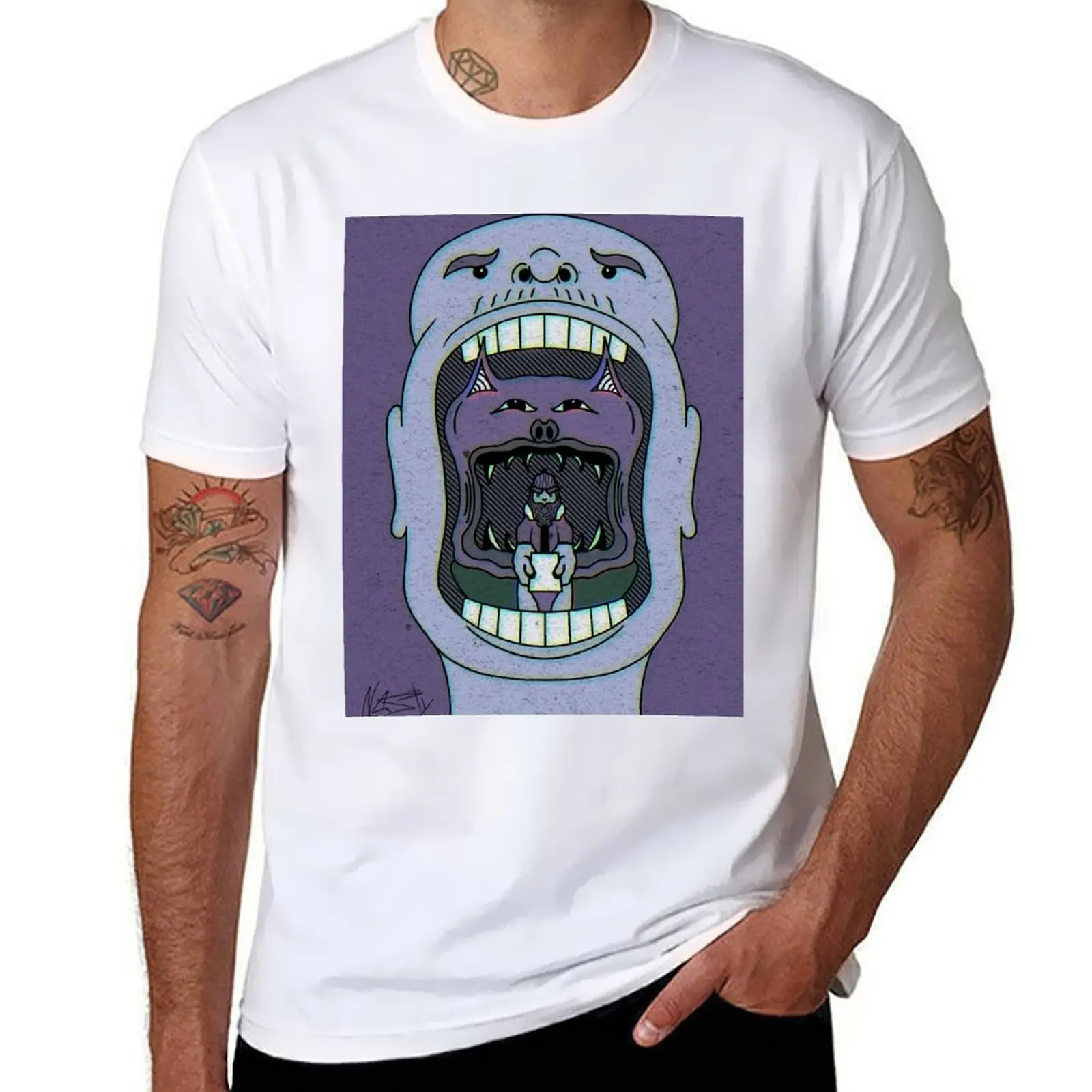 

Open Wide - Purp T-Shirt t shirts for man graphic funny anime t shirts oversize T-Shirt