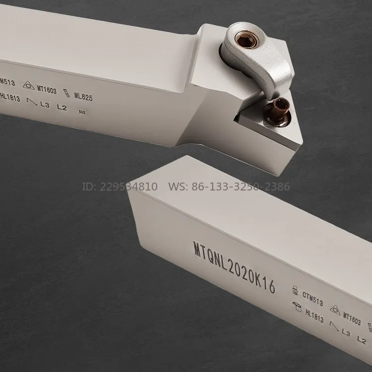 of the main declination angle of the external tool holder 107.5 degrees triangular shank Spring steel hardened MTQNR2020K16