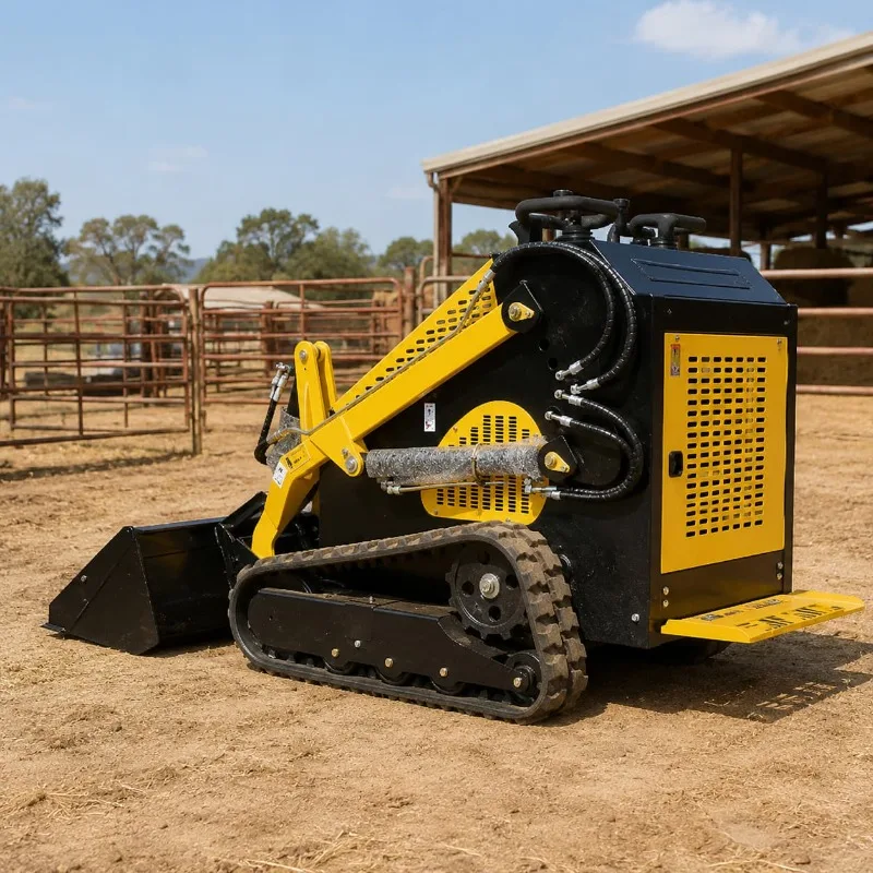 Euro 5 Mini Track Loader Customized Reliable Hydraulic Arm Backyard Landscaping Work Smooth Operating Control