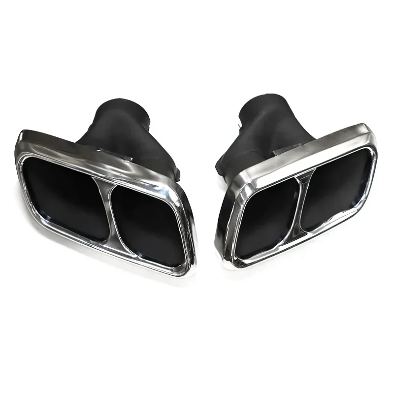 SYPES Factory wholesale silver square muffler tip for 2012-2017 Land Rover svr exhaust pipe modification svr bumper diffuser