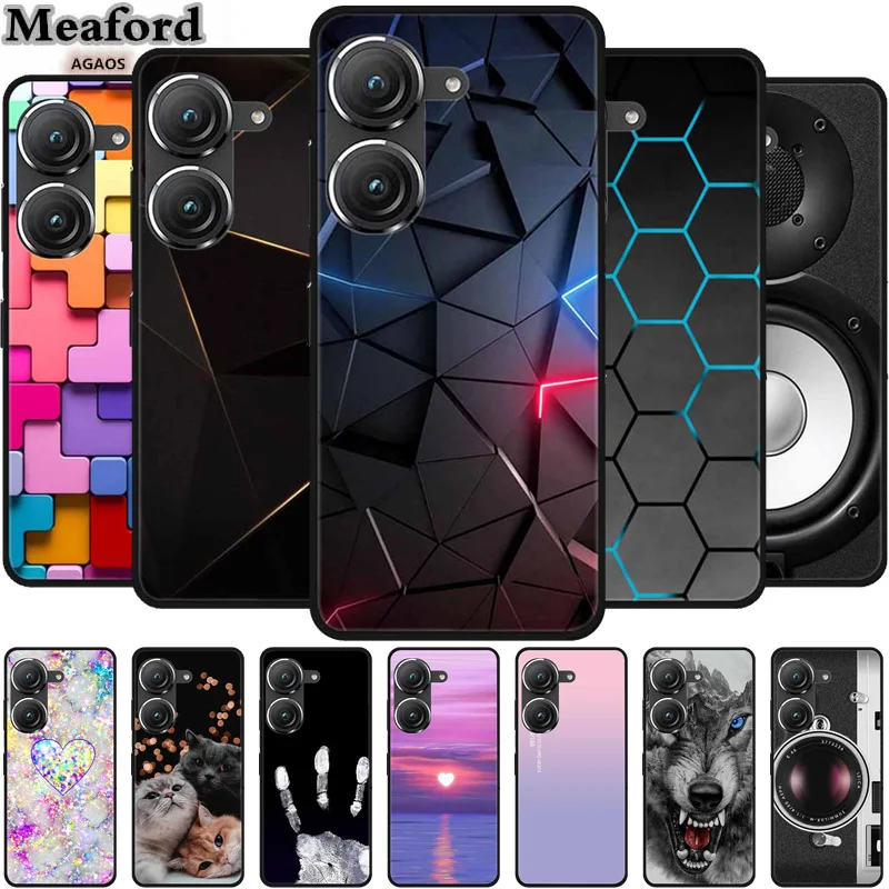 For Asus Zenfone 9 Case Cartoon Silicone Soft Protective TPU Back Cases for Asus Zenfone 9Z Coque Zenfone9 5G Protective Fundas