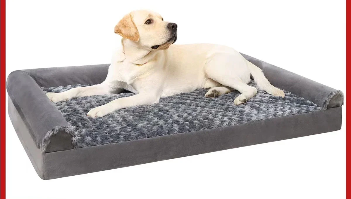 Deluxe Plush Orthopaedic Dog Bed All-Seasons Mattress Large Sustainable Washable Dog Crate Bed for Cats