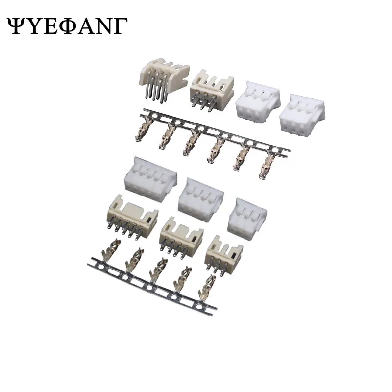 5 Sets JST PHD 2.0mm Dual Row Connector Kit – Straight/Right Angle Pin Header + Housing + Terminals (2x2P to 2x10P)