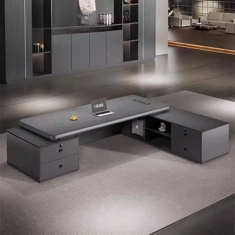 Manager Supervisor Boss Desk Computer Study Sedentary Room Offices Table Organizer L Shaped Executive Corner Study Furniture