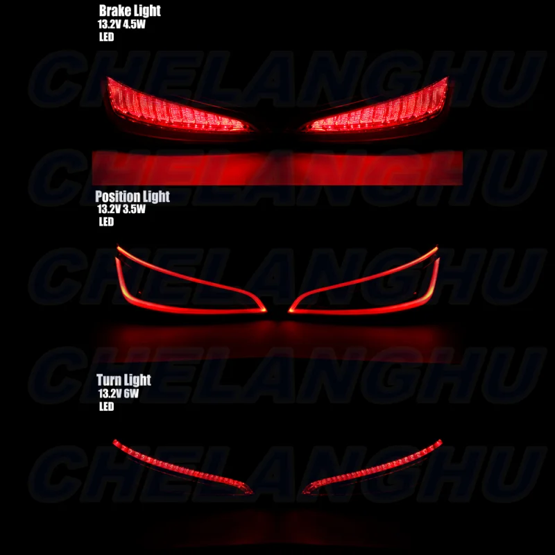 For Audi Q5 2013 2014 2015 2016 2017 US version 1 Pair LED Tail Lights Rear Brake Lamp Car accessories