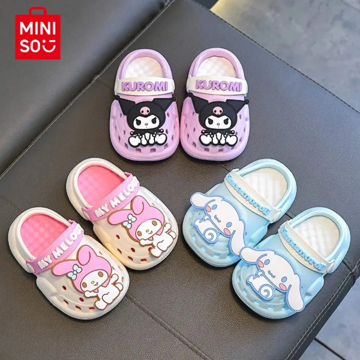 

MINISO Cinnamoroll Hello Kitty Cute Exquisite Trendy Slippers Home Bathroom Bathing Anti-Slip Sandal Waterproof Boys Girls Gift