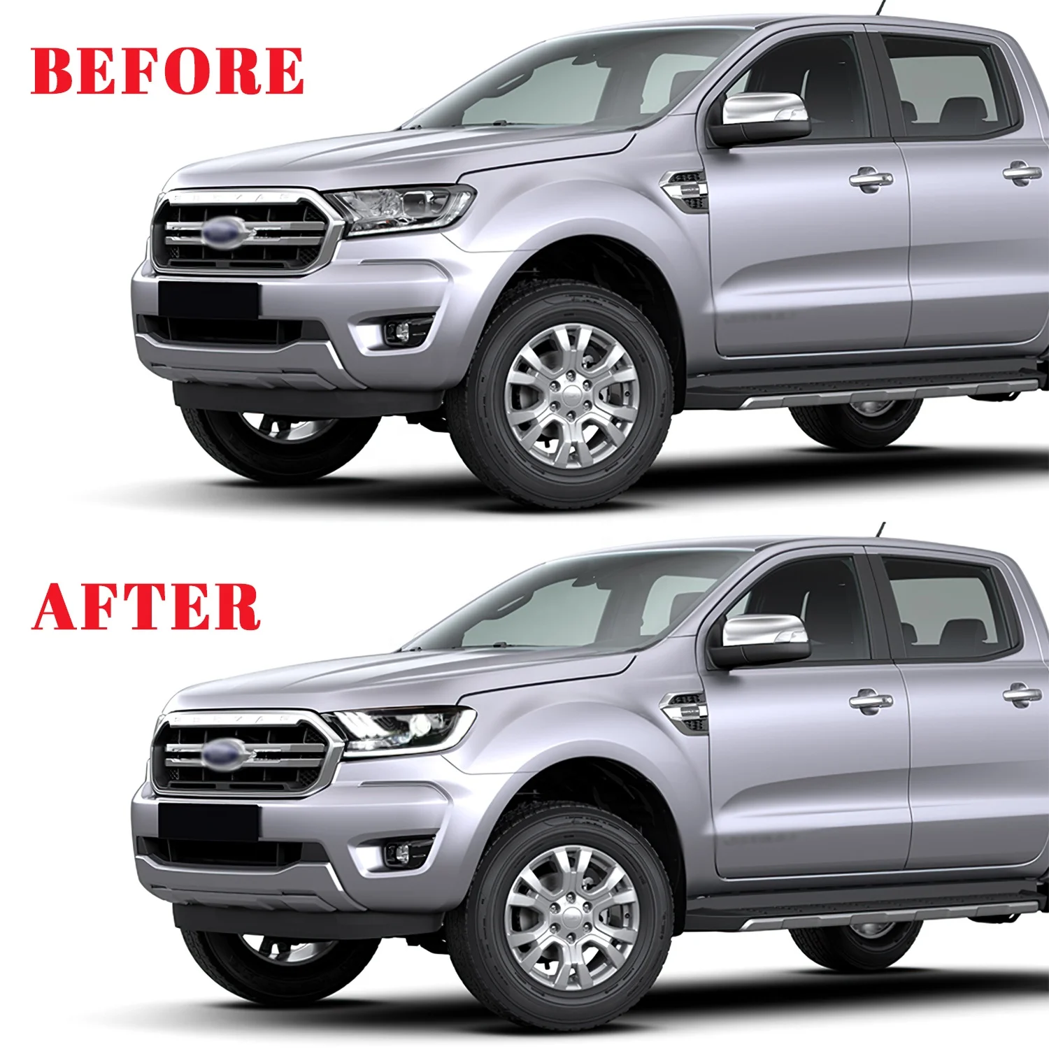 DaCar Luci Led Auto Faro per Ranger Raptor Mustang Style Light T6 T7 T8 per ford Ranger Faro 2015-2020