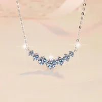Collier pendentif en argent sterling 925, zircon 5A, bijou de mode pour femmes, bijou de mariage, fiançailles, charme, cadeau de fête, chaîne fine 2
