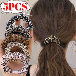 Leopard Print Elastic Hair Ties Fashion Rubber Bands for Women Hairband Retro High Quality Ponytail Holders HairRing Accessories