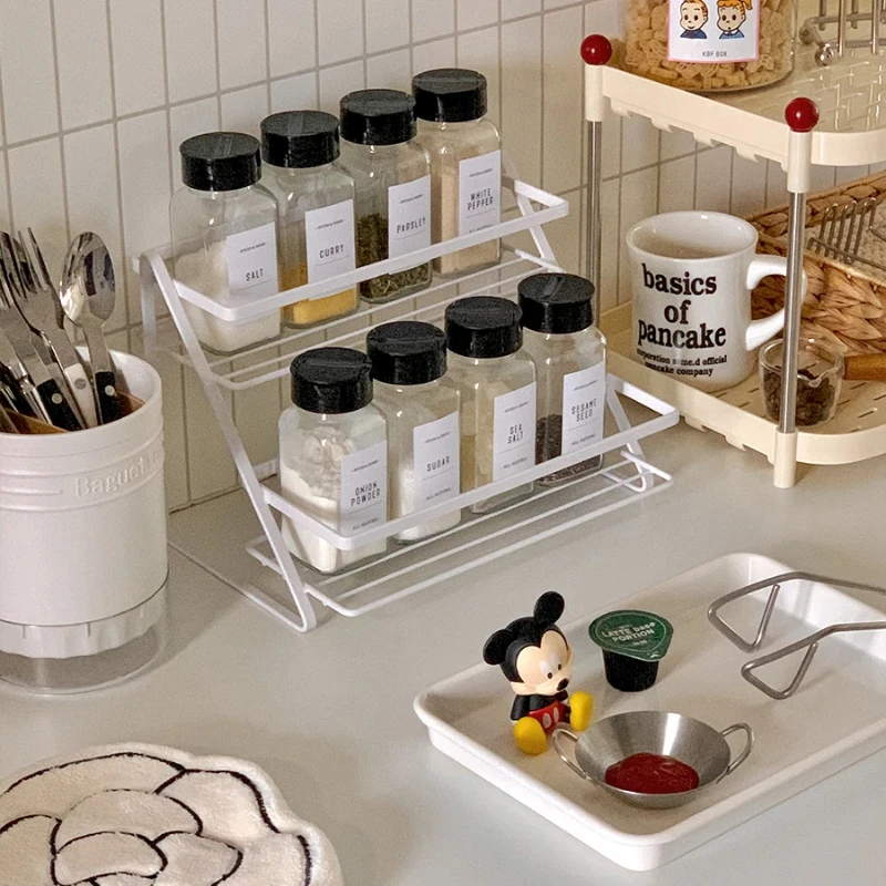 Household Seasoning Bottle Storage Rack Organizer Butterfly Lid Spice Bottle Elegant Seasoning Can