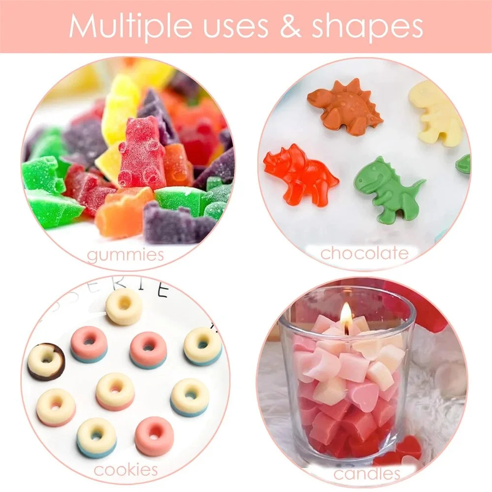 Mini Fudge Molds Silicone Chocolate Fudge Molds with Dropper Non-stick Food Grade Jelly Bear Cake Candy Tools Baking Molds - view 5