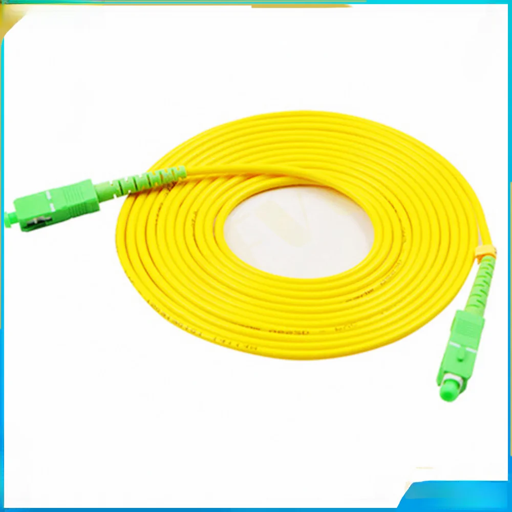 

50pcs SC APC to SC APC Fibra Optica Jumper 1M 2M 3M Simplex 3.0mm PVC Single Mode Fiber Patch Cable